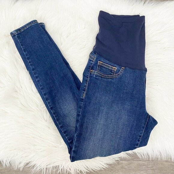 GAP Maternity Womens 2 Easy Leggings Full Over Belly Panel Jeggings Stretch - Picture 1 of 7